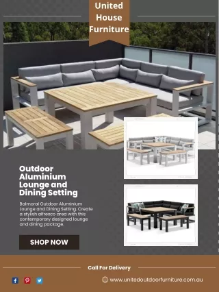 Shop Outdoor Aluminium Lounge and Dining Setting Online
