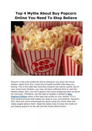 Top 4 Myths About Buy Popcorn Online You Need To Stop Believe