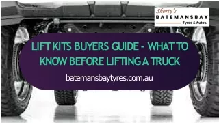 Lift kits buyers guide - What to know before lifting a truck