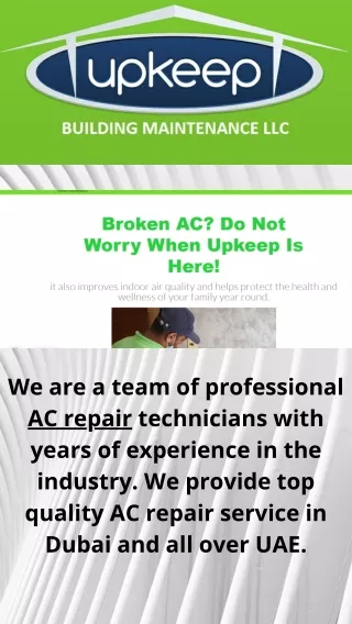 AC Repair Service in Dubai