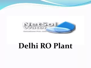 Best ro plant manufacturers in Delhi / Delhiroplant