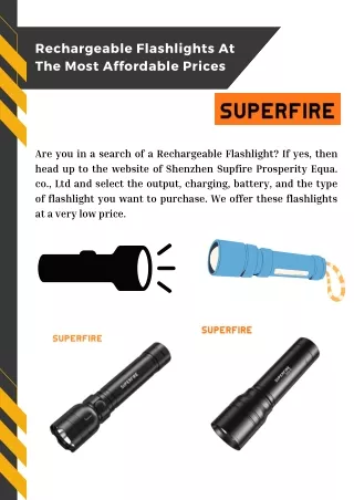Rechargeable Flashlights At The Most Affordable Prices