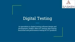 Digital Testing Services | Sasken