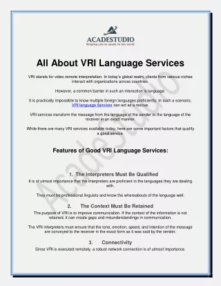 all about vri language services