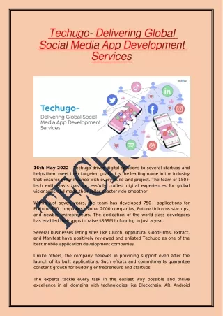 16th may 2022 techugo drives digital solutions