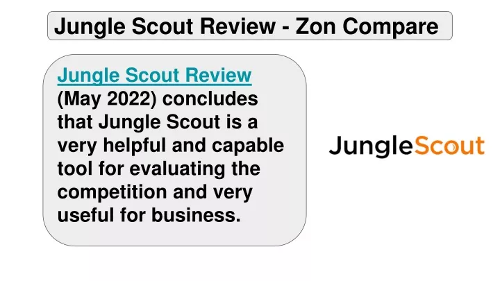 jungle scout review zon compare