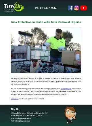Junk Collection in Perth with Junk Removal Experts
