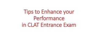 Tips to Enhance your clat Performance