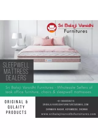 Sleepwell Matress Dealers in Koyambedu, Chennai - Sri Balaji Varsidhi