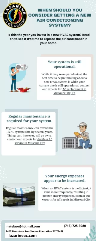 WHEN SHOULD YOU CONSIDER GETTING A NEW AIR CONDITIONING SYSTEM