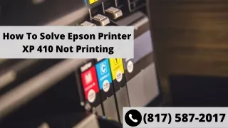 How To Solve Epson Printer XP 410 Not Printing