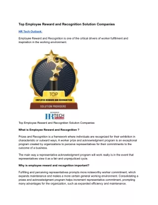 top employee reward and recognition solution
