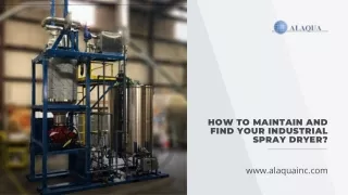 how to maintain and find your industrial spray