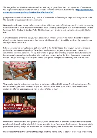 the garage door installation instructions
