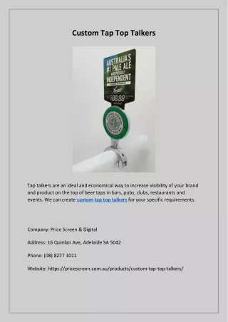 Custom Tap Top Talkers