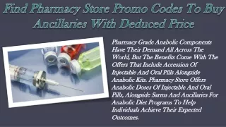 Find Pharmacy Store Promo Codes To Buy Ancillaries With Deduced Price