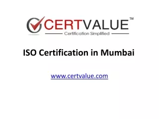 ISO Certification in Mumbai - Certvalue
