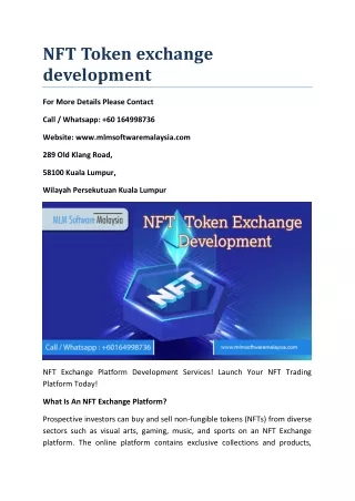 nft token exchange development