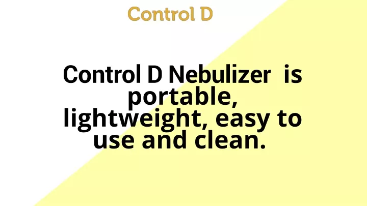 control d nebulizer is portable lightweight easy