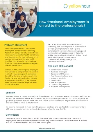 How fractional employment is an aid to the professionals?