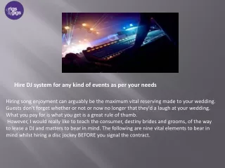 Sound System Hire,