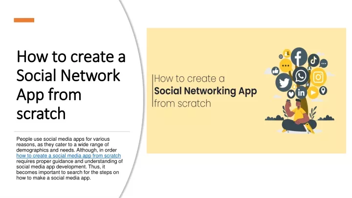 how to create a social network app from scratch
