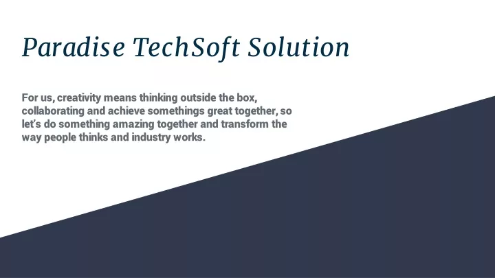 paradise techsoft solution