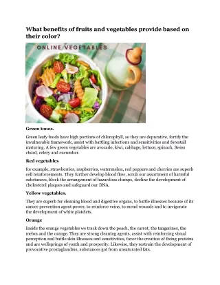 what benefits of fruits and vegetables provide