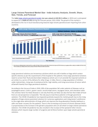 large volume parenteral market size india