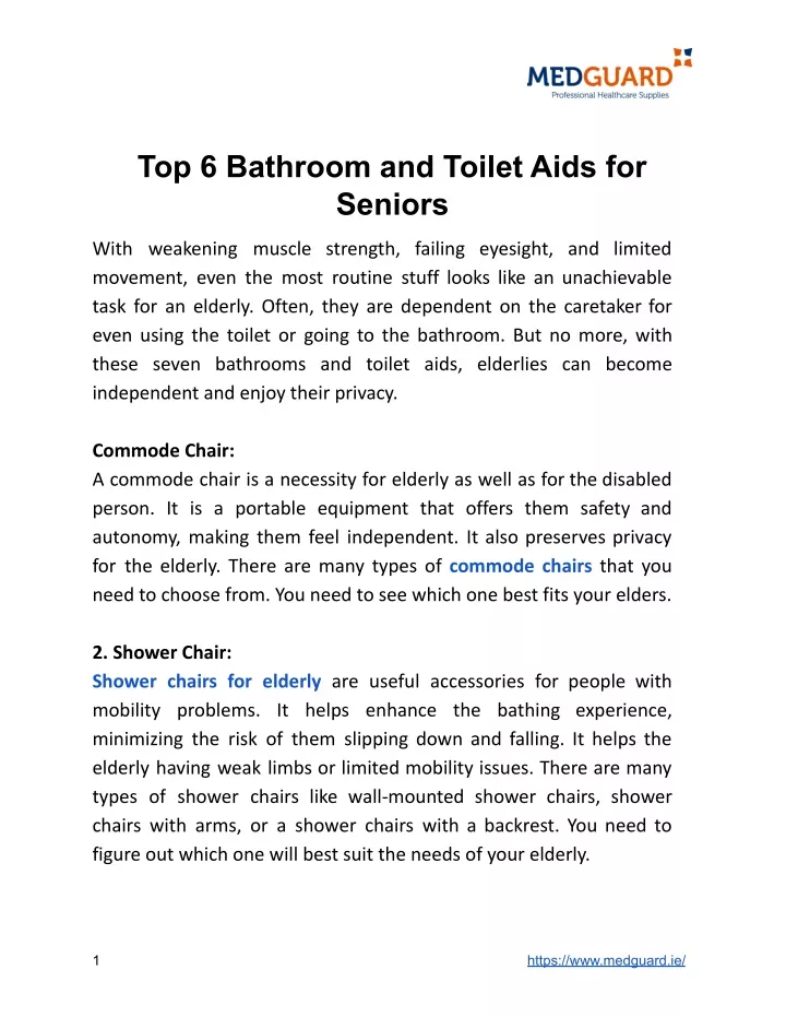 top 6 bathroom and toilet aids for seniors