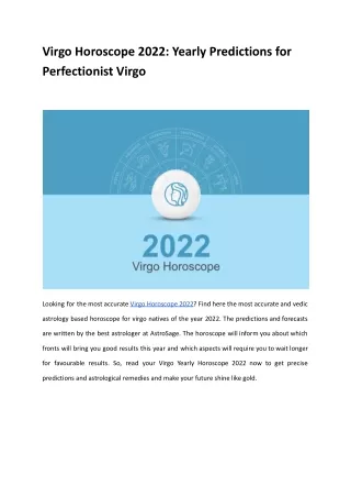 virgo horoscope 2022 yearly predictions