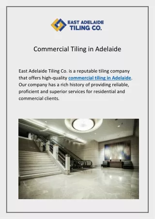 Commercial Tiling in Adelaide