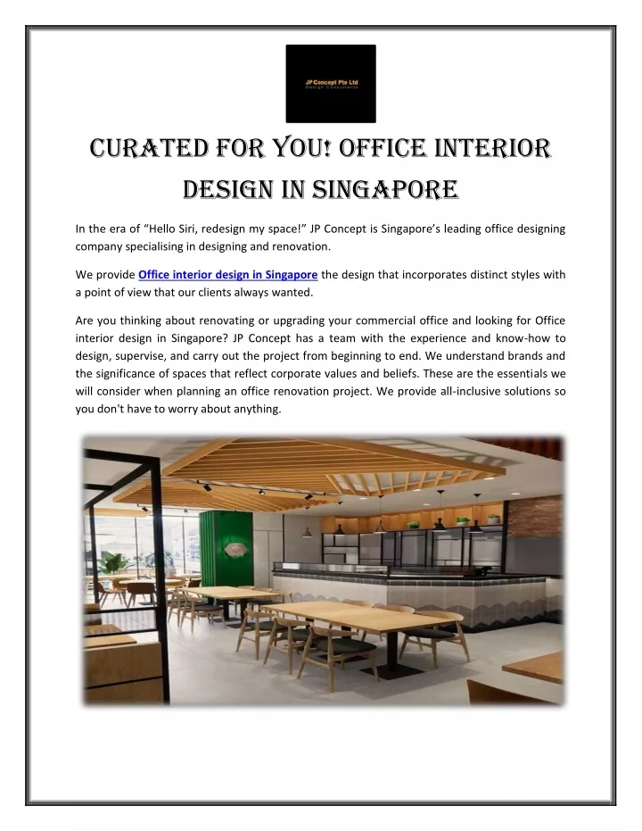 curated for you office interior design