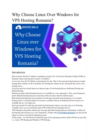why choose linux over windows for vps hosting