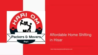 #1 Affordable Home Shifting Company in Hisar