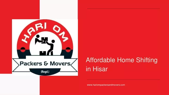 affordable home shifting in hisar