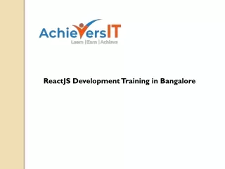 reactjs development training in bangalore