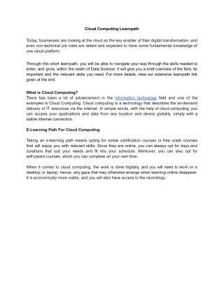 cloud computing learnpath