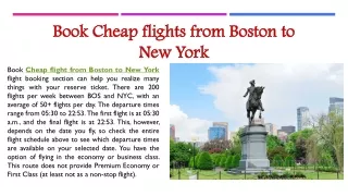 Cheap flights from Boston to New York