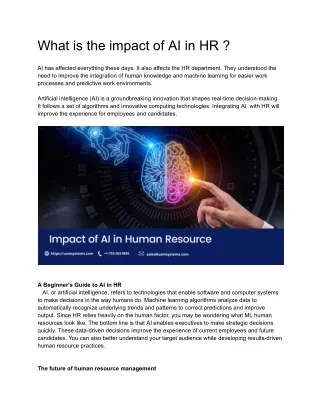 what is the impact of ai in hr