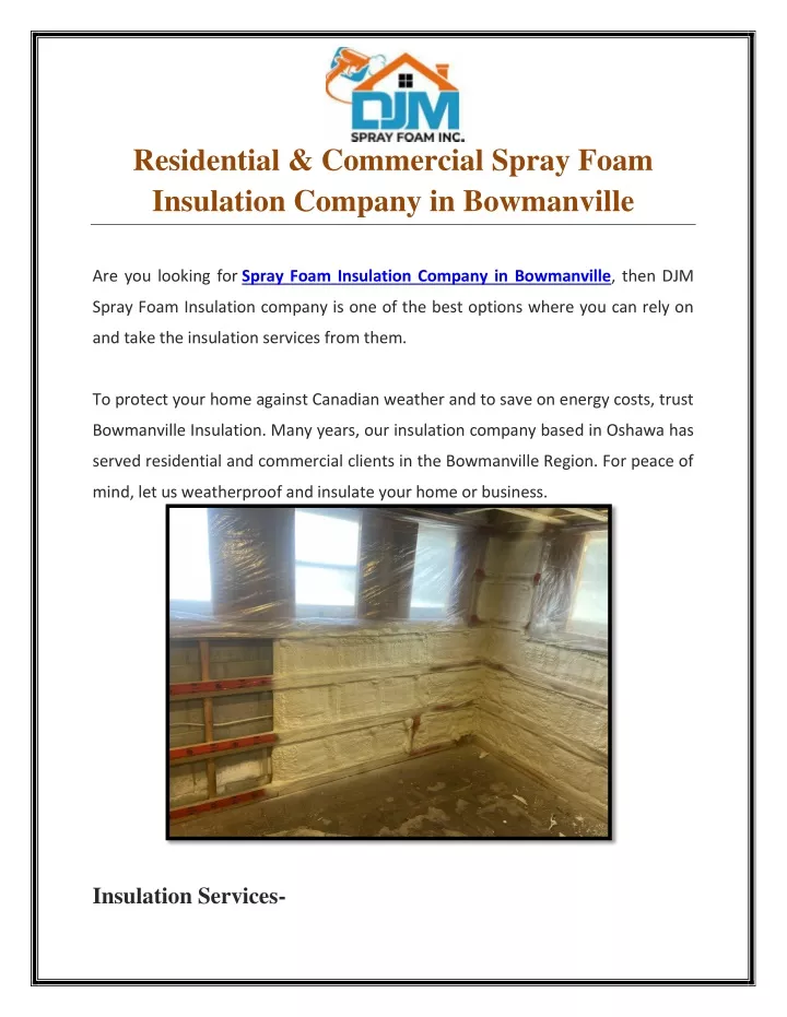 residential commercial spray foam insulation