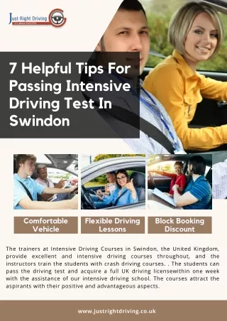 7 Helpful Tips for Passing Intensive Driving Test in Swindon