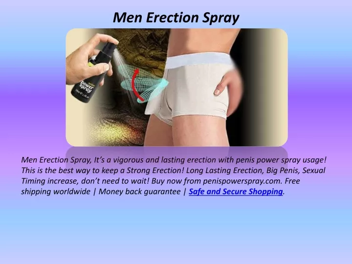 men erection spray