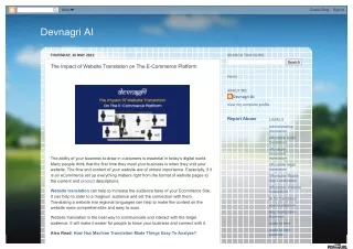 The Impact of Website Translation on The E-Commerce Platform