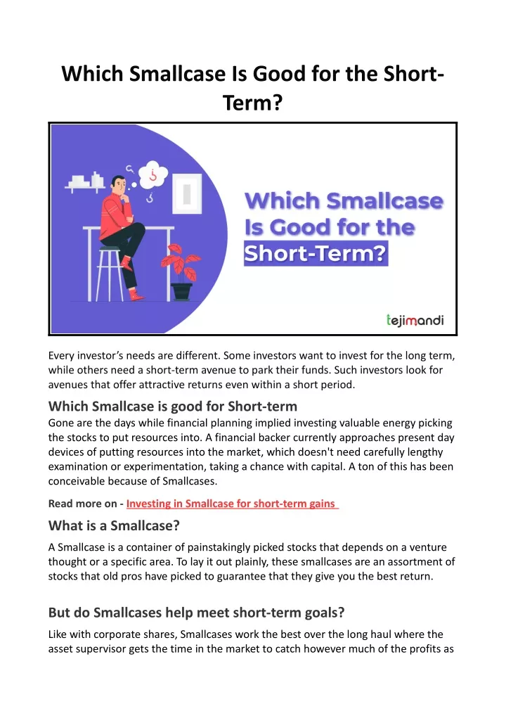 which smallcase is good for the short term