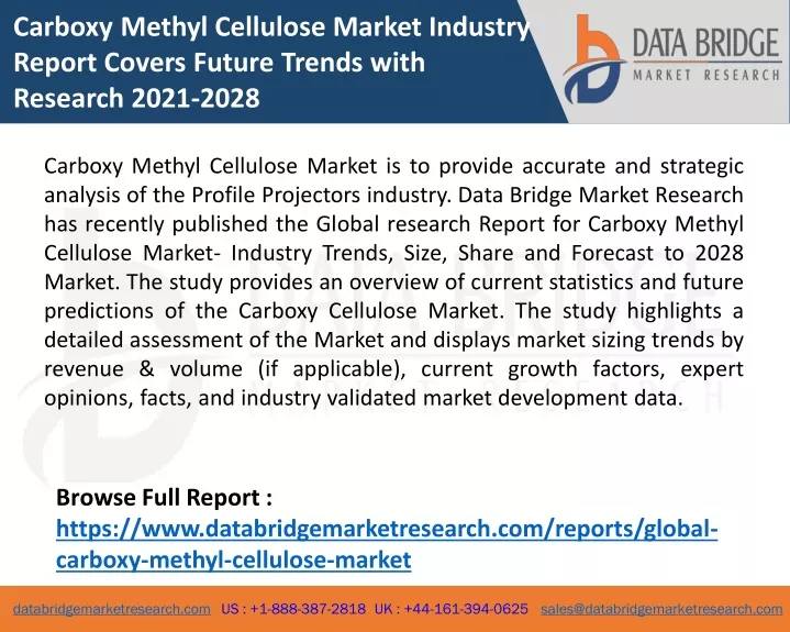 carboxy methyl cellulose market industry report