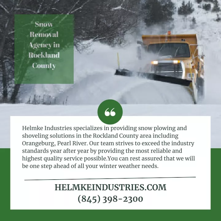 snow removal agency in rockland county