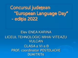 concursul jude ean european language day edi ia 2022