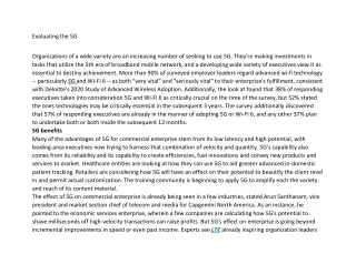 evaluating the 5g