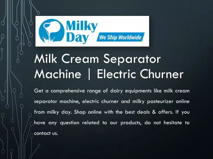 milk cream separator machine electric churner